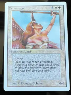 Magic the Gathering MTG Unlimited Serra Angel NM (Beta Bob) - Image 1