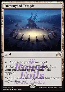 Drownyard Temple 1x FOIL SOI MTG Shadows Over Innistrad Rare MINT land - Image 1