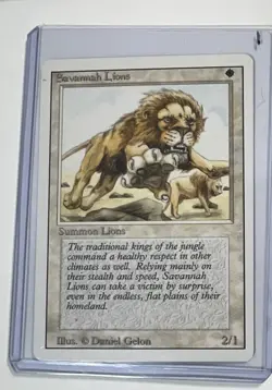 G2U Savannah Lions MTG Magic The Gathering LP - Image 1