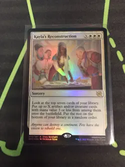 MTG Magic The Gathering Kayla’s Reconstruction Foil Prerelease Promo White - Image 1