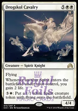 Drogskol Cavalry 2x FOIL SOI MTG Shadows Over Innistrad Rare MINT white - Image 1