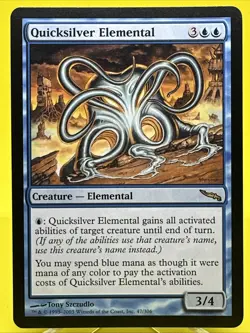 MTG MIRRODIN 1x NM/M Unplayed Quicksilver Elemental Magic the Gathering Card - Image 1