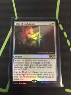 MTG Magic The Gathering Idol Of Endurance Foil Prerelease Promo Artifact - Image 1