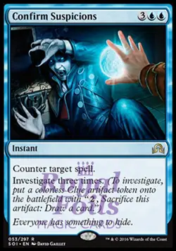 Confirm Suspicions 1x FOIL SOI MTG Shadows Over Innistrad Rare MINT blue - Image 1