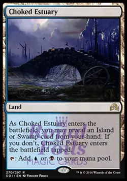 Choked Estuary 1x FOIL SOI MTG Shadows Over Innistrad Rare MINT blue black - Image 1