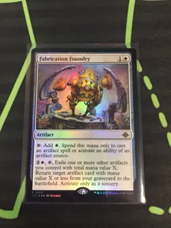 MTG Magic The Gathering Fabrication Foundry Foil Prerelease Promo White - Image 1