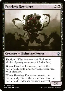 X 1 Faceless Devourer NM Time Spiral Remastered TSR 115 MTG Magic The Gathering - Image 1