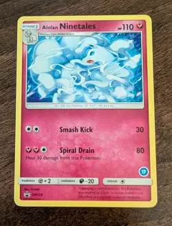 Alolan Ninetales SM128 Holo Black Star Promo 2018 Pokemon Card - Image 1