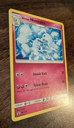 Alolan Ninetales SM128 Holo Black Star Promo 2018 Pokemon Card - Image 2