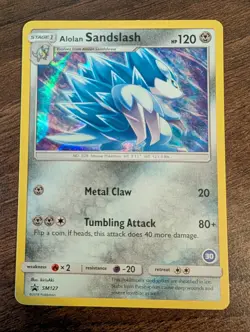 Alolan Sandslash SM127 Black Star Promo Holo Pokemon Card Near Mint - Image 1