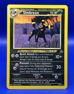 2001 Pokemon Card Neo Discovery Umbreon 32/75 Non Holo WOTC LP - Image 1