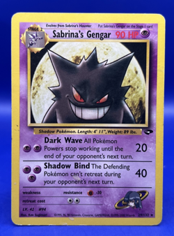 2000 Pokemon Card Gym Challenge Sabrina’s Gengar 29/132 Rare WOTC MP - Image 1