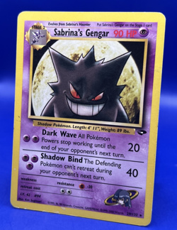 2000 Pokemon Card Gym Challenge Sabrina’s Gengar 29/132 Rare WOTC MP - Image 2