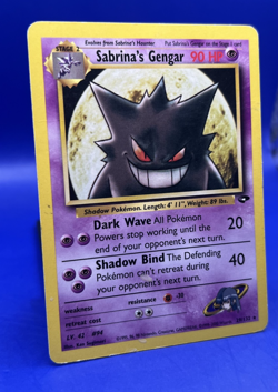 2000 Pokemon Card Gym Challenge Sabrina’s Gengar 29/132 Rare WOTC MP - Image 3