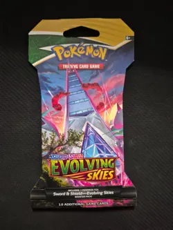 POKEMON EVOLVING SKIES SLEEVED BOOSTER PACK - UMBREON ART - FACTORY SEALED - Image 1
