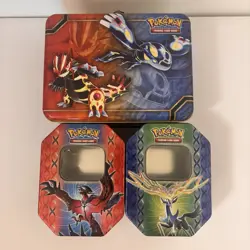 Pokemon TCG: Legends of Kalos Yveltal Lunch Tin Collector's NO CARDS - Lot Of 3 - Image 1