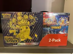 Pokemon Surging Sparks ETB and Booster Bundle Factory Sealed - Image 1