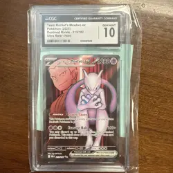 CGC 10 Team Rocket's Mewtwo EX 213/182 Pokemon Destined Rivals 2025 English - Image 1