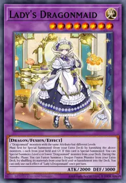BLMM-EN049 "Lady's Dragonmaid" Emblazoned Ultra Rare YuGiOh! NEW - Image 1