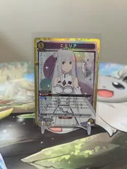 Emilia Bandai Union Arena Re:Zero UA40BT/REZ-1-027 SR Anime Trading Card - Image 1
