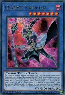 CYHO-EN026 Cyberse Magician Ultra Rare 1st Edition Near Mint YuGiOh TCG - Image 1