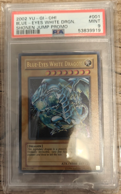 G2U YugiOh Blue Eyes White Dragon 2002 JMP001 Shonen Jump Promo PSA 9 - Image 1