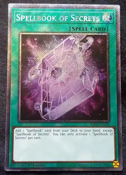 YuGiOh! Spellbook of Secrets RA04-EN189 Platinum Secret Rare - Near Mint - Image 1