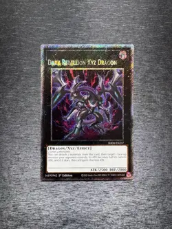 YuGiOh! Dark Rebellion Xyz Dragon RA04 - Error Misprint Name Shift 1st Edition - Image 1