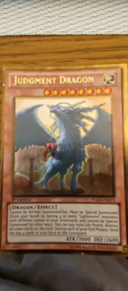 Yugioh Judgment Dragon PGLD-EN072 Gold Rare 1st Ed NM MISPRINT - Image 1