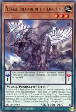 MGED-EN071 Zefraxi, Treasure of the Yang Zing UNL Edition Rare NM YuGiOh TCG - Image 1