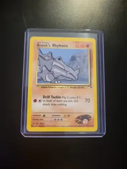 Brock's Rhyhorn 70/132 Common Pokemon Card - Image 1