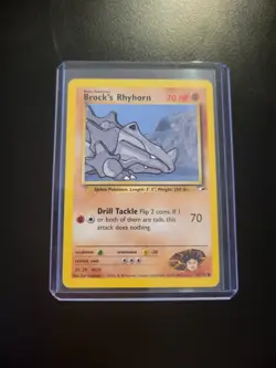 Brock's Rhyhorn 70/132 Common Pokemon Card - Image 3