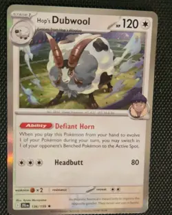 Hop's Dubwool 136/159 Pokemon TCG Journey Together Stamped Promo Card English NM - Image 1