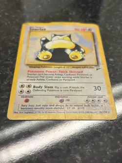 Snorlax 030/130 Base Set 2 Regular Rare HP/DMG Vintage 2000 Pokemon Card - Image 3