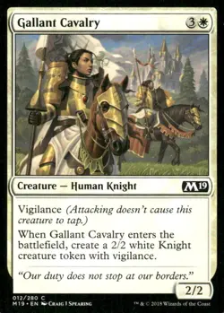Gallant Cavalry 012/280 M19 MTG Magic the Gathering card - Image 1