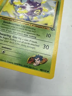 Koga’s Koffing Pokemon Card 48/132 Gym Challenge Unlimited Vintage WOTC - Image 5