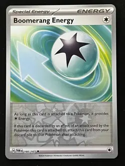 Pokemon TCG Boomerang Energy 166/167 Twilight Masquerade Reverse Holo Card - Image 1