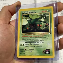 Erika's Oddish 47/132 Uncommon Gym Heroes Pokemon Card NM Vintage Nintendo WOTC - Image 2