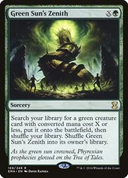 Green Sun’s Zenith Eternal Masters MTG Magic LP Lightly Played - Image 1