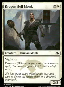 Dragon Bell Monk 010/185 Fate Reforged MTG Magic the Gathering card - Image 1