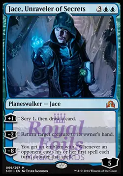 Jace Unraveler of Secrets 1x FOIL SOI MTG Shadows Over Innistrad Mythic MINT - Image 1