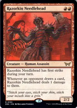 MTG Razorkin Needlehead (153) | NM | Duskmourn: House of Horror (DSK) - Image 1