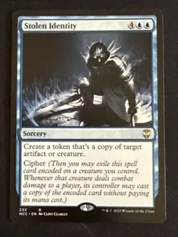 1x Stolen Identity (233) Streets of New Capenna Commander LP MTG Magic x1 MKE - Image 1