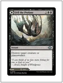 1x Fell the Profane, Modern Horizons 3, Magic the Gathering MTG NM - Image 1