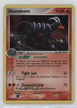 Houndoom Holo Pokemon EX Unseen Forces #7 2005 - Image 1