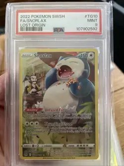 2022 Pokemon Snorlax #TG10 Lost Origin PSA 9 - Image 1