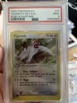 2003 Pokemon Vigoroth #47 Reverse Holo Ruby & Sapphire PSA 9 - Image 1