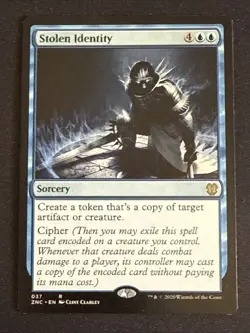 1x Stolen Identity (37) Zendikar Rising Commander LP MTG Magic the Gathering x1 - Image 1