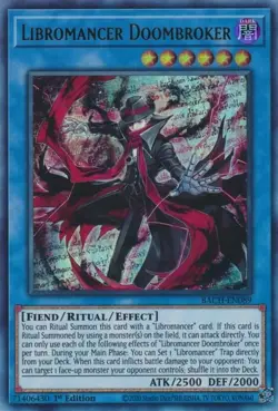 BACH-EN089 Libromancer Doombroker 1st Edition Ultra Rare Near Mint YuGiOh TCG - Image 1