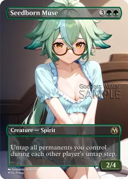 MTG - Seedborn Muse- Fanart Borderless Style - EDH / Playtest - Image 1